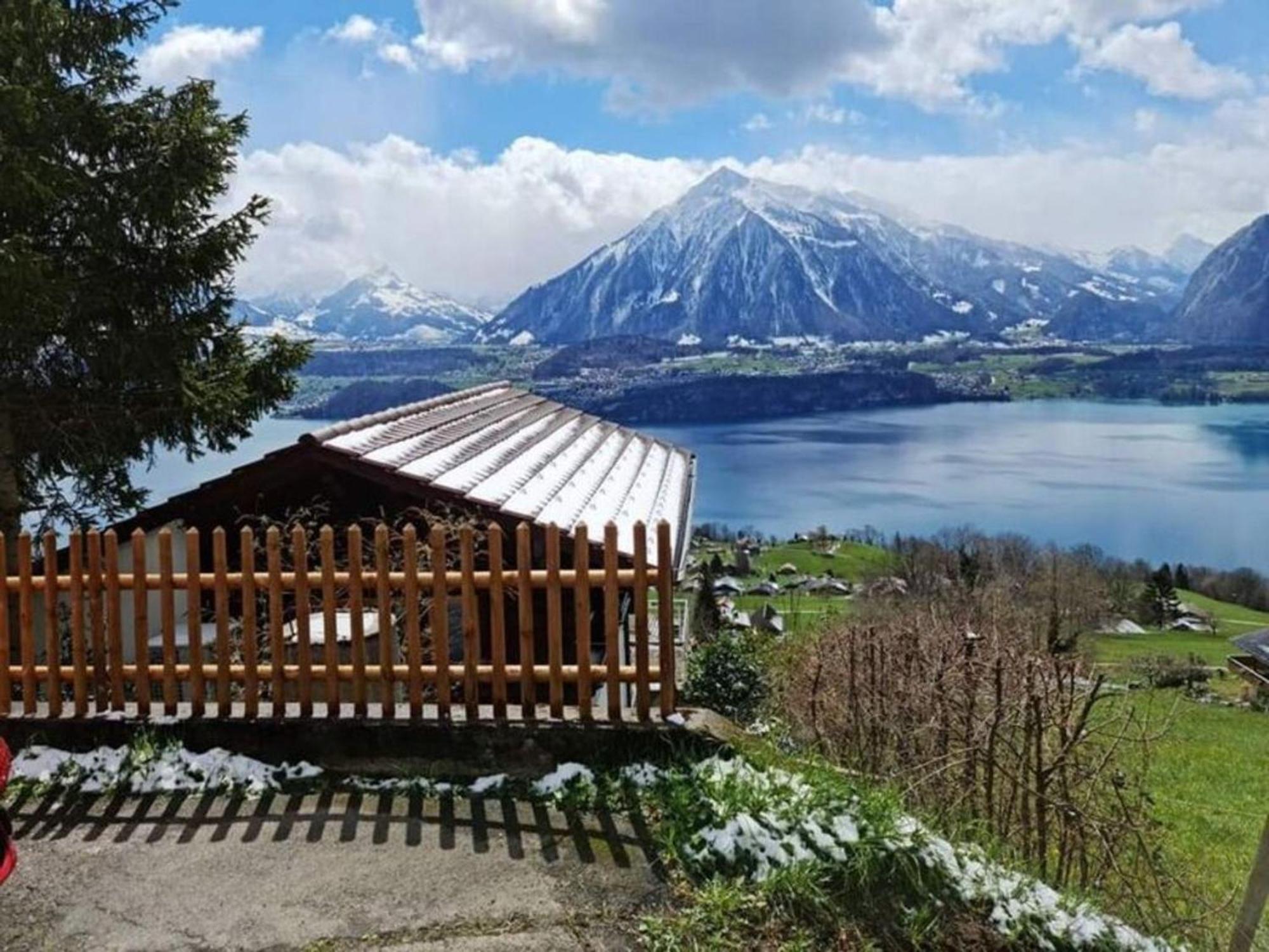 Chalet With View Of The Mountains And The Thun Lake Зігрісвіль Екстер'єр фото