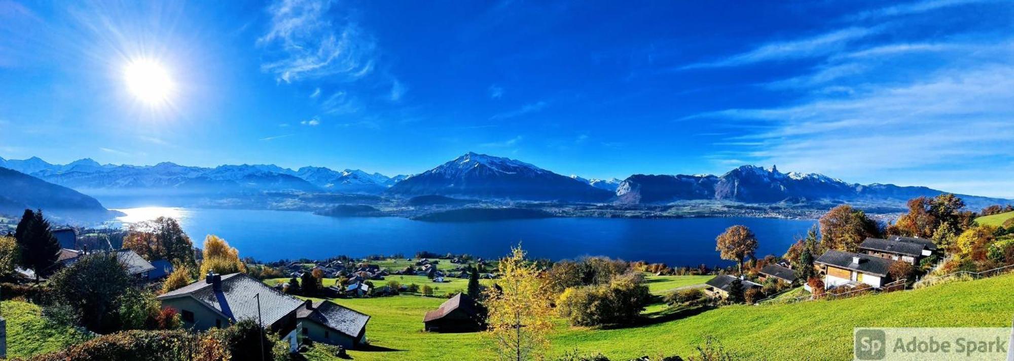 Chalet With View Of The Mountains And The Thun Lake Зігрісвіль Екстер'єр фото
