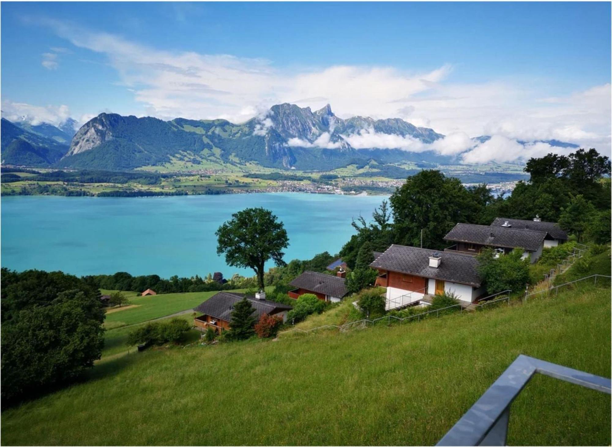 Chalet With View Of The Mountains And The Thun Lake Зігрісвіль Екстер'єр фото