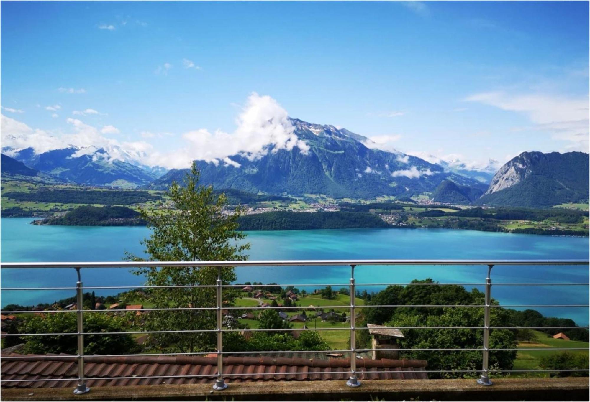 Chalet With View Of The Mountains And The Thun Lake Зігрісвіль Екстер'єр фото